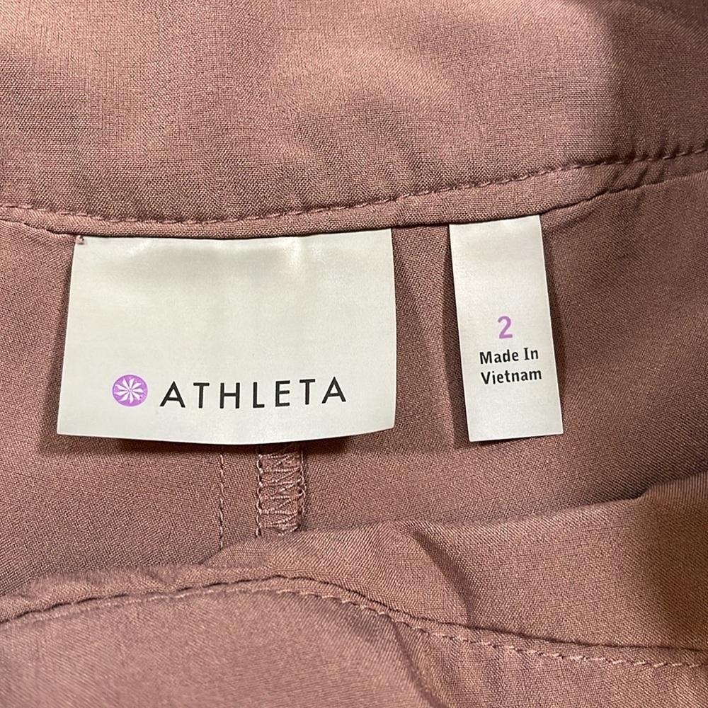 Athleta Skort Women's 2 Purple Brown Pocket Drawstring Athletic Performance - Picture 10 of 16